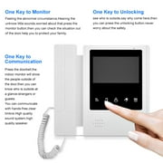 4.3 Inch Doorbell Video Camera Wired Touch Monitor Intercom Waterproof IR Night 700TVL Vision For Home Surveillance 4 Wire Connected
