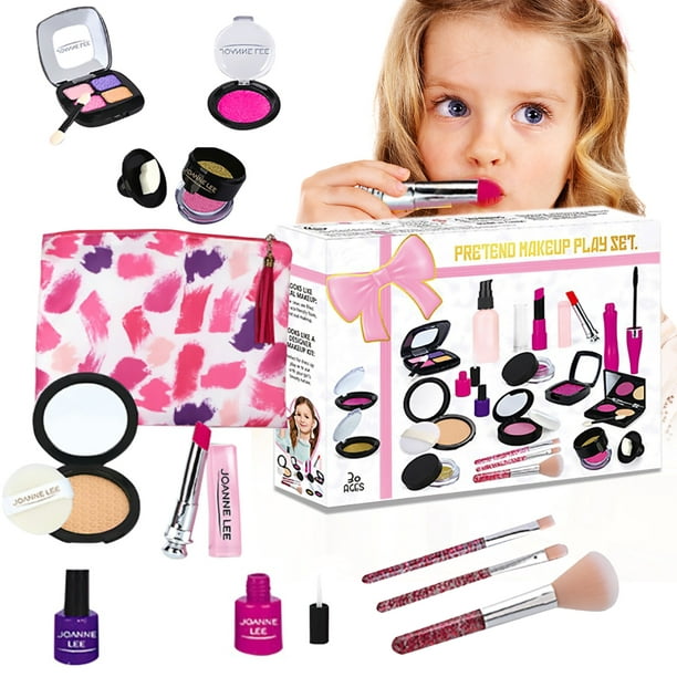 Kids Makeup Kit with Cosmetic Bag, Fake Makeup Toy & First Play ...