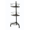 Home Zone Plastic 3-Shelves Adjustable Shelves with Corner Shower Caddy, Oil Rubbed Bronze