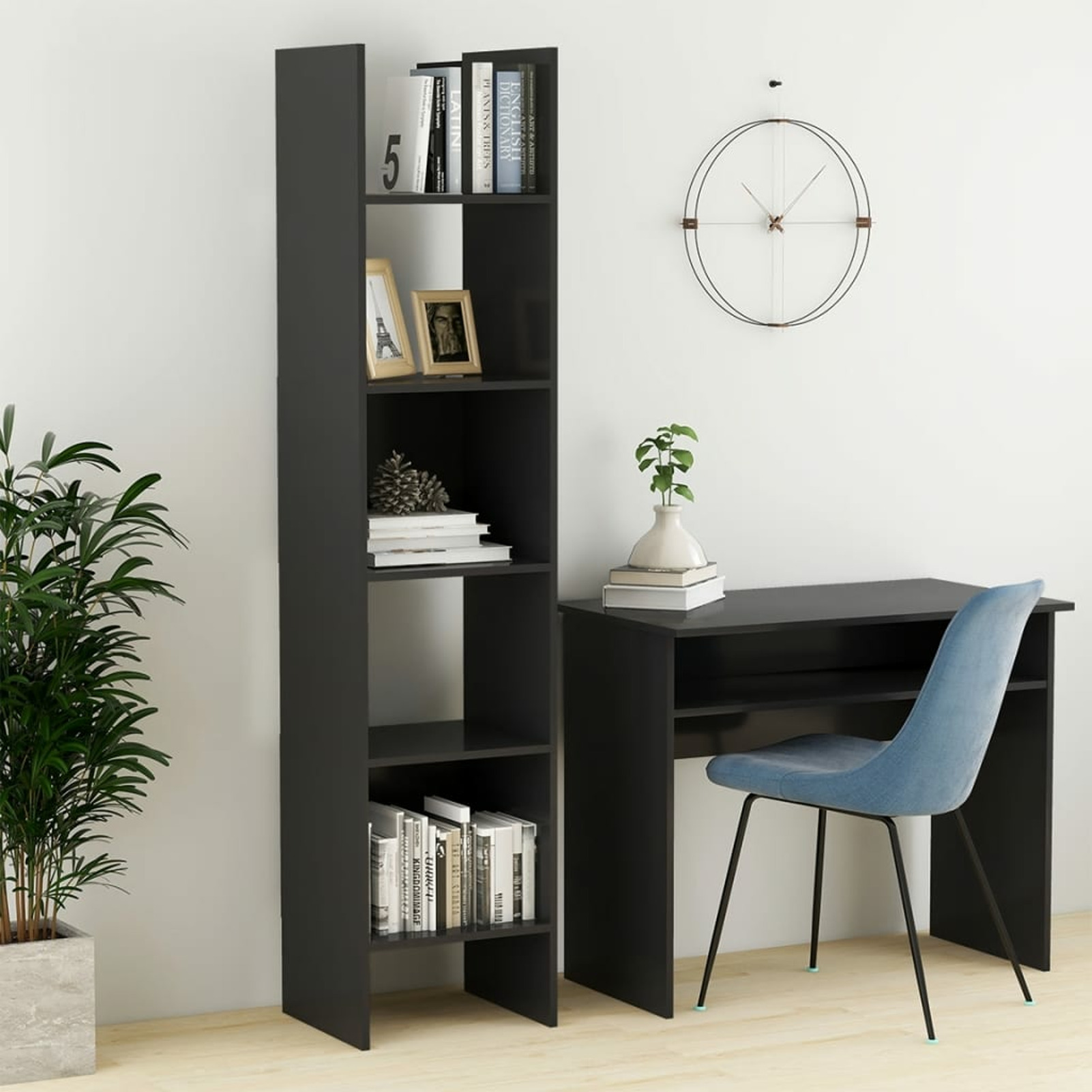 Dcenta Bookcase with Storage Shelves Display Rack Book