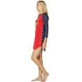 thumbnail image 2 of DC Comics Wonder Woman Gold Foil Circle Logo Women's Long Sleeve Raglan Nightgown Sleepwear Loungewear, 2 of 7