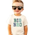 thumbnail image 2 of Cute Big Bro Shirt for Boys Blue and Green Letter Big Brother Sibling T-Shirt Natural Shirt 18 Months, 2 of 5