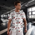 thumbnail image 3 of Wukai Koi Fish Print Men's Short-Sleeved Mesh T-Shirt,Quick-Dry Short Sleeve Workout T-Shirt-5X-Large, 3 of 8