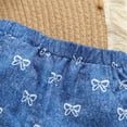 thumbnail image 5 of vigerkar Baby Girl Jeans Shorts Outfit Toddler Summer Denim Shorts and Tops Sleeveless Bow Crop Top Shorts Set Summer Clothes (White, 18-24 Months), 5 of 8