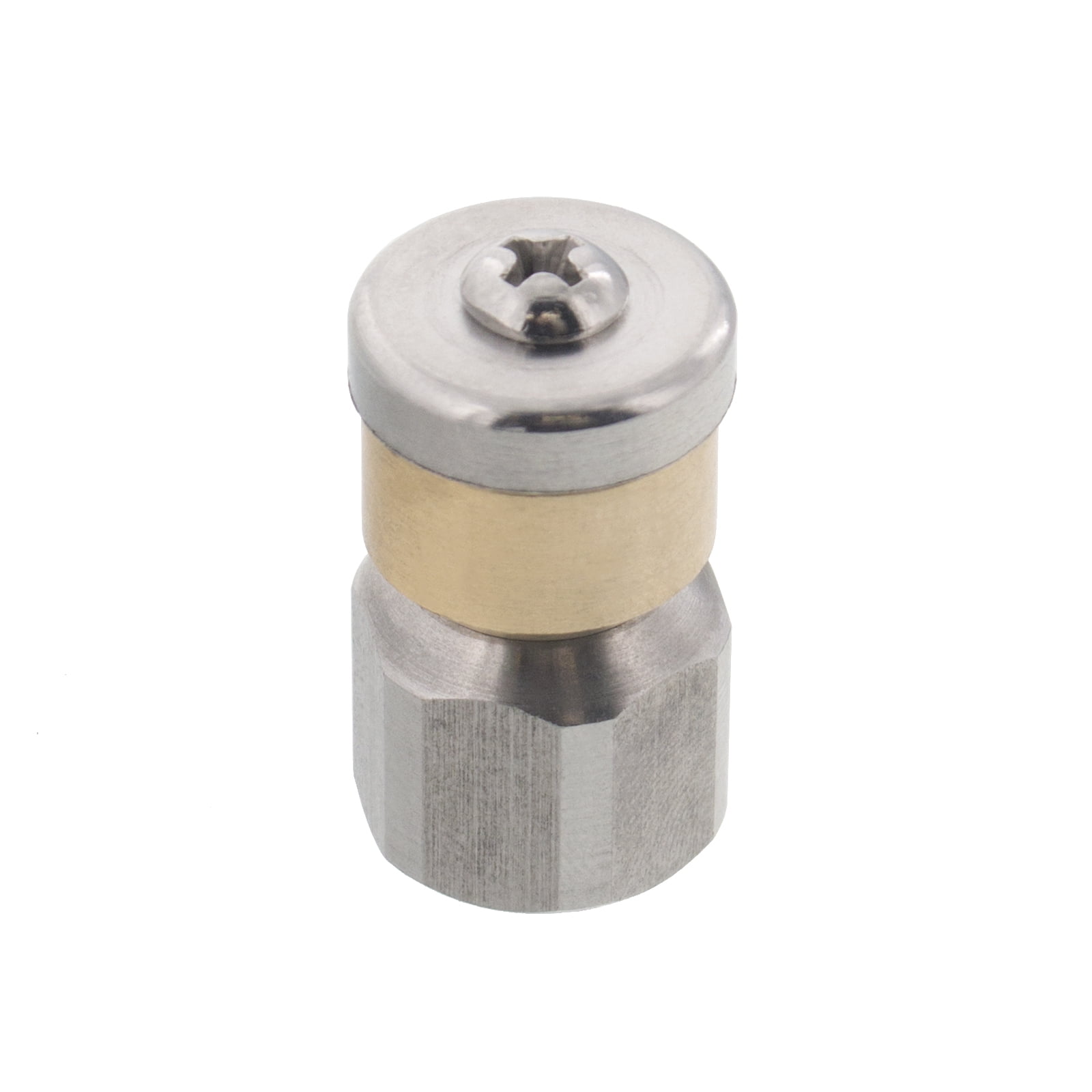 Erie Tools Rotating 1/4' Sewer Jetter Nozzle for Drain Cleaning 4.5 Orifice