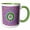 Green/White, variant on 3drose, Abstract Neon Wheel by Angelandspot, 15oz Mug