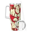 thumbnail image 2 of Cauagu red Fruit Print Stainless Steel Vacuum Insulated Tumbler,40oz Water Bottle with Handle & Flip Straw Reusable Travel Coffee Mug for Women & Men, 2 of 8