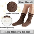 thumbnail image 4 of Men's Slipper Socks Fleece Lined Non-slip Soles,Winter Soft Thick Cozy Indoor Home Boots Anti-skid Gripper Bottoms,Knitted Warm Fuzzy House Shoes,Christmas Gifts, 4 of 5