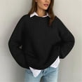 thumbnail image 2 of Vedolay Women's Tops Women's Sweaters 2023 Fashion Fall Winter Casual Loose Soft Pullover Tops,Black M, 2 of 4