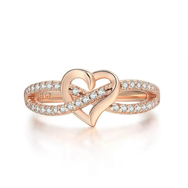 Anillos De Amor infinito para parejas, joyería de doble Color para mujer, regalo de compromiso de boda delicado, joyería de moda DZR029