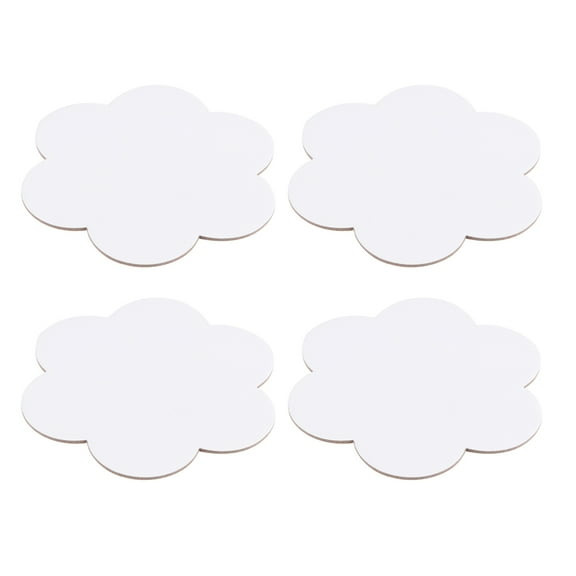 MLINS 4 Pcs Mini Canvas Boards Flower Shape Tiny Painting Canvas Panel Cotton Small Painting Canvas Panel For Kids Students Acrylic Paint Markers