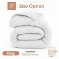 thumbnail image 3 of Lux Decor Lightweight King Comforter - All Season Down Alternative Bedding, OEKO-TEX Certified, Soft & Breathable with Diamond Quilted Design (90"x102", White), 3 of 8