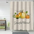 thumbnail image 2 of Fall Shower Curtain Pumpkin Harvest Shower Curtains for Bathroom Greatful Blessed Vintage Bath Curtains Sets for Autumn Thanksgiving Seasonal Bathroom Decor Polyester Fabric Waterproof 72 x 84 in, 2 of 6