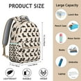 thumbnail image 6 of Cute Small Backpack for School with Cheerful Puppy and Dog Bone Patterns Lightweight School Bag Compact Travel Backpack for Pet Lovers, 6 of 6