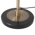 thumbnail image 5 of NOVA of California Luna Bella Torchiere Floor Lamp - Matte Black & Gold-Leaf Shade, Weathered Brass, Black Marble Base, Dimmer, 5 of 12