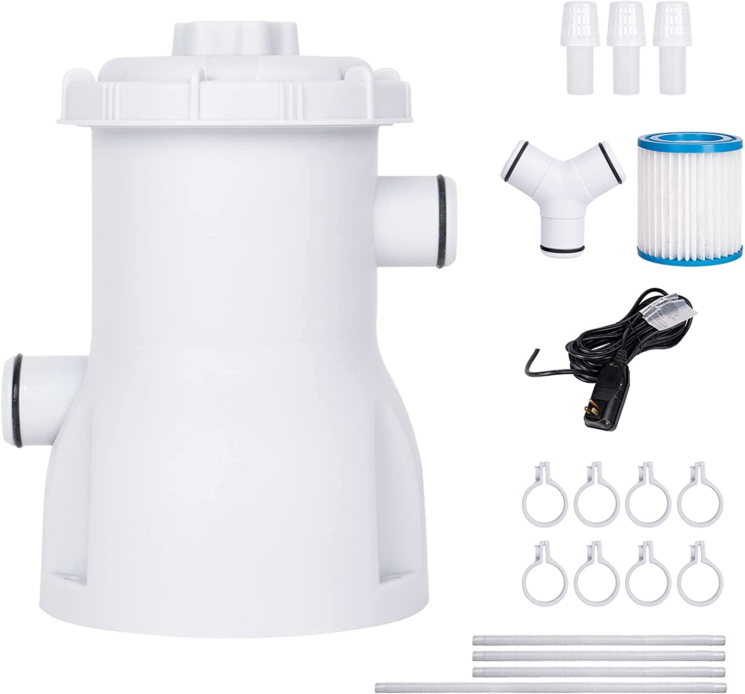 Future Way 300 GPH Pool Filter Pump with 4 Hoses for Intex Bestway