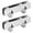 Silver, variant on Dayesque 2-Pack Sliding Cabinet Door Hardware with Metal Pulleys, Smooth Rolling Wheels for Glass Doors, Patio, Closet Use
