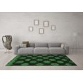 thumbnail image 3 of Ahgly Company Indoor Square Abstract Emerald Green Modern Area Rugs, 6' Square, 3 of 4