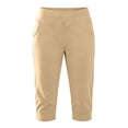 thumbnail image 5 of Ihhxva Women's Capri Pants 3/4 Length Cuffed Ankle Relaxed Fit Elastic Waist Yoga Pockets Stretchable Summer Jogger Leggings Gym Daily Wear S-2XL, 5 of 9