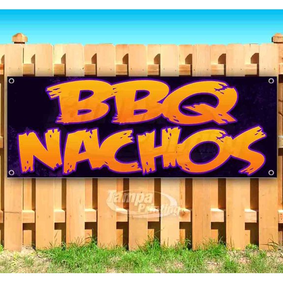 BBQ Nachos 13 oz Vinyl Banner With Metal Grommets