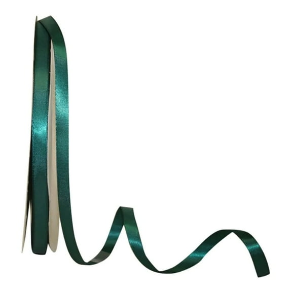 1/4" Wide Double Faced Satin Ribbon - 100 Yards (Hunter Green)