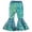 Blue, variant on Toddler Girls Ruffle Fish Scale Printed Flare Pants Bell Bottoms Beach Wear Blue
