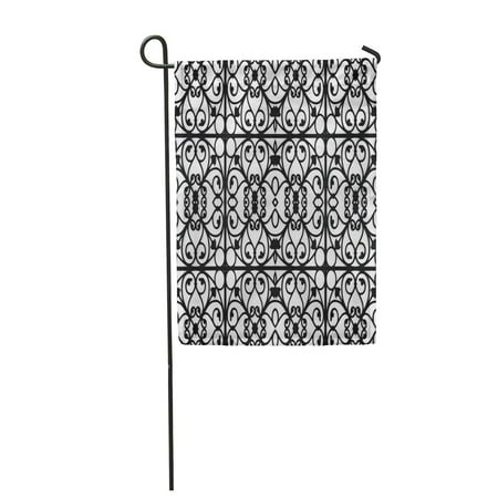 Wrought Iron Flag Holder - KDAGR Antique Pattern of The Wrought Iron Angel Architecture Beautiful Garden Flag Decorative Flag House Banner 12x18 inch