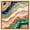 Gold Frame, variant on Lustrous Elements Canvas Geode Abstract Art by Art Remedy, Gallery Wrapped, 16" x 16"