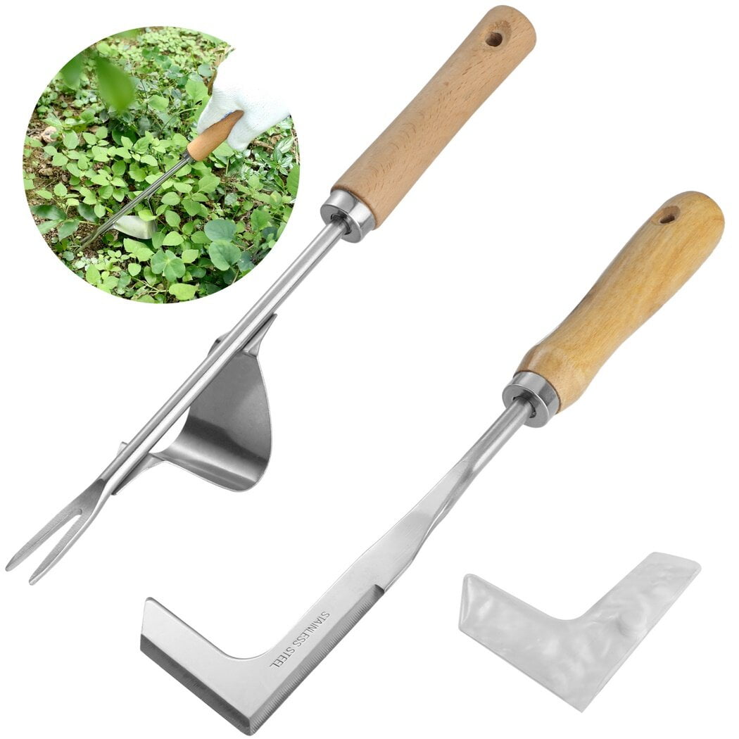 2 Pack Weed Puller Tool Set, Hand Lawn Weed Removers for Sidewalk and