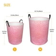 thumbnail image 5 of Fotbe Sparkly Pink Glitter Laundry Basket with Handles, Waterproof Large Laundry Hamper, Wash Bag for Corner Dorm, Rolling Laundry Basket with Handles-Medium, 5 of 8
