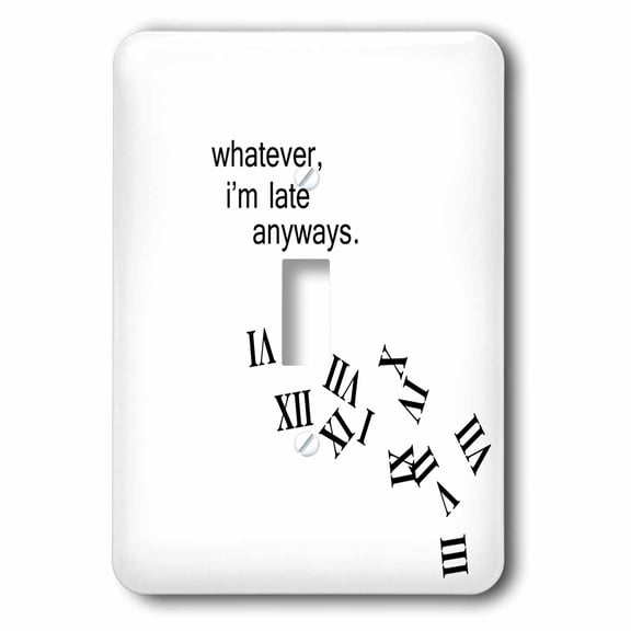 3dRose, Whatever, Im late anyways falling numbers, single toggle switch