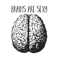 thumbnail image 2 of Lavoie, Tina 26x32 White Modern Wood Framed Museum Art Print Titled - Brains are Sexy black, 2 of 4