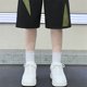 thumbnail image 4 of Pantalones Cortos de Seda de Hielo Transpirables de Niños sin Mangas de Moda para Niños Medio Grande Negro Verde Caki, 4 of 6