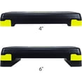 thumbnail image 2 of Fitvids Adjustable Aerobic Stepper Platform, Non-Slip Workout, 27", Black/Lemon, 2 of 6