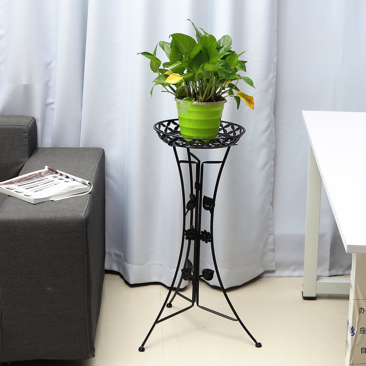 Metal Plant Stand Garden Decor Flower Pot Shelves Outdoor Indoor