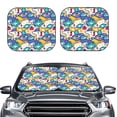 thumbnail image 2 of Naloa tractor and garden Print 2-Piece Windshield Sunshade,Foldable Car Front Window Sun Shades,for Most Sedans SUV Truck-Large, 2 of 6