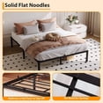 thumbnail image 5 of Ourlova Cadre de Lit Format Grand 14 Po Plateforme en Métal Noir avec Espace de Rangement, Forte Capacité de Charge, Base de Matelas Robuste et Durable, Assemblage Facile, Aucun Sommier Requis, 5 of 5