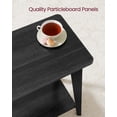 thumbnail image 2 of VASAGLE MAEZO Collection - Side Table, 2-Tier Small Rectangular End Table, 11.8 x 18.9 x 21.8 Inches, Nightstand with Tapered Legs, Curved Transitions, for Small Spaces, Charcoal Gray, 2 of 6
