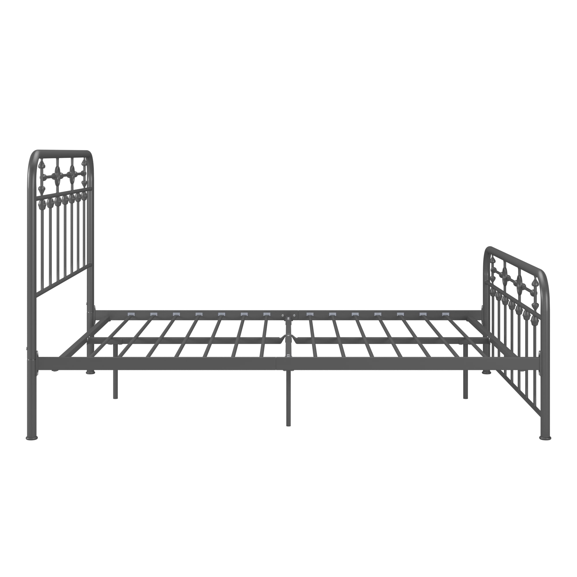 Weston Home Reeve Metal Spindle Platform Bed, Queen, Gray