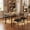Retro, variant on Dining Table Set for 4, Small Kitchen Table with Upholstered Chairs, Farmhouse Wood Dining Table Chairs for Kitchen Room, Small Spaces, Apartment,Walnut