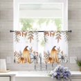 thumbnail image 3 of Fall Pumpkins Sheer Curtains 45 Inch Length 2 Panels Set, Semi Transparent Voile Rod Pocket Curtains for Living Dining Room Bedroom Drapes Thanksgiving Country Rustic Flower Leaf, 3 of 8