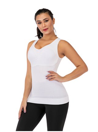Compression Tank Top Shapewear for Women with Tummy Control Camisoles Body  Shaper Slimming Camisole Shapewear Built in Removable Padded