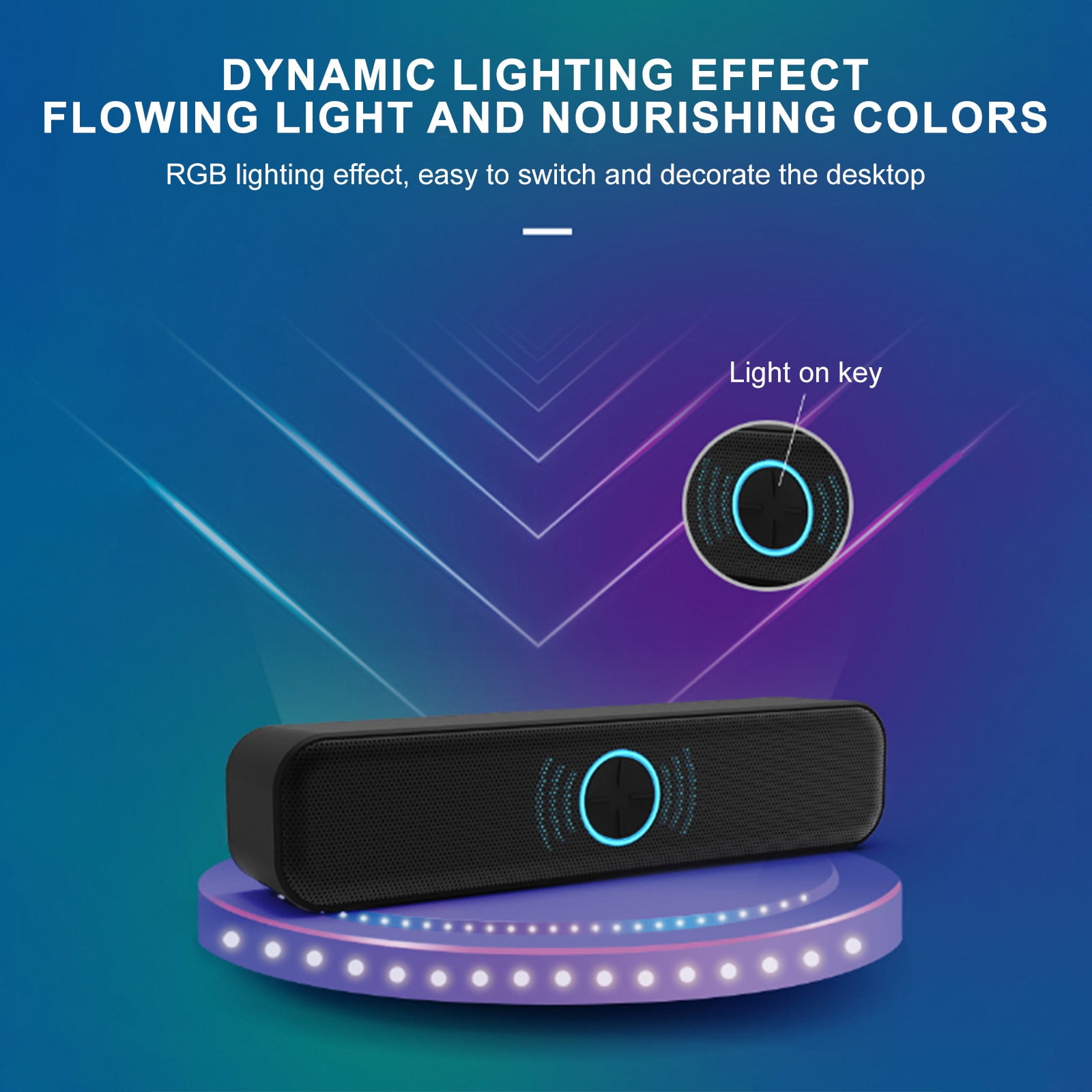 Byujiro Multifunction Bluetooth Speaker for PC & Laptop, Wireless Computer Sound with Enhanced Audio - Portable Desktop Amplifier with AUX Support for Home Office, Gaming and Music Playback