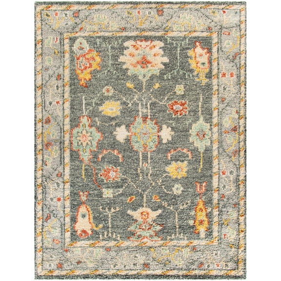 BoutiqueRugs Prosperidad Traditional Area Rug - Brick Red, Charcoal, Cream - 2' x 3'