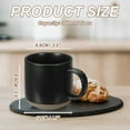 thumbnail image 2 of Uxcell Handmade Vintage Espresso Cups, 12 oz Ceramic Coffee Mug Stoneware Tea Cup with Handle Dishwasher and Microwave Safe for Latte Cappuccino Milk Office Home Gifts, Black, 2 of 6