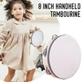 thumbnail image 3 of QHUDLV 8-inch Birch Handheld Tambourine Drum Round Percussion Add Fun to Party A8S, 3 of 9