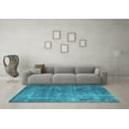 thumbnail image 3 of Ahgly Company Indoor Round Oriental Light Blue Industrial Area Rugs, 6' Round, 3 of 4