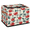 Multicolor 4, variant on ADECORIVY Vintage Apples Fabric Storage Bin with Lid, Decorative Closet Shelf Organizers, Brown Fruits Foldable Basket Box Clothes Storage Bin with Handles