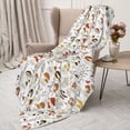 thumbnail image 3 of Sikiie Mushrooms And Butterflies Cozy Flannel Fleece Throw Blanket: Lightweight & Thick for All Seasons - Perfect for Women, Men, & Kids"40"x30", 3 of 6