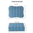 thumbnail image 3 of Greendale Home Fashions Outdoor 2-Piece Reversible Deep Seat Cushion Set, Sapphire Stripe, 3 of 8